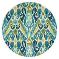 thumbnail image 1 of Couristan Covington Delfina Indoor/Outdoor Area Rug, 7'10" Round, Azure-Lemon, 1 of 3