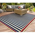 thumbnail image 1 of Couristan Covington Nautical Stripes Rug In Navy-Red - (2 Foot x 4 Foot), 1 of 7