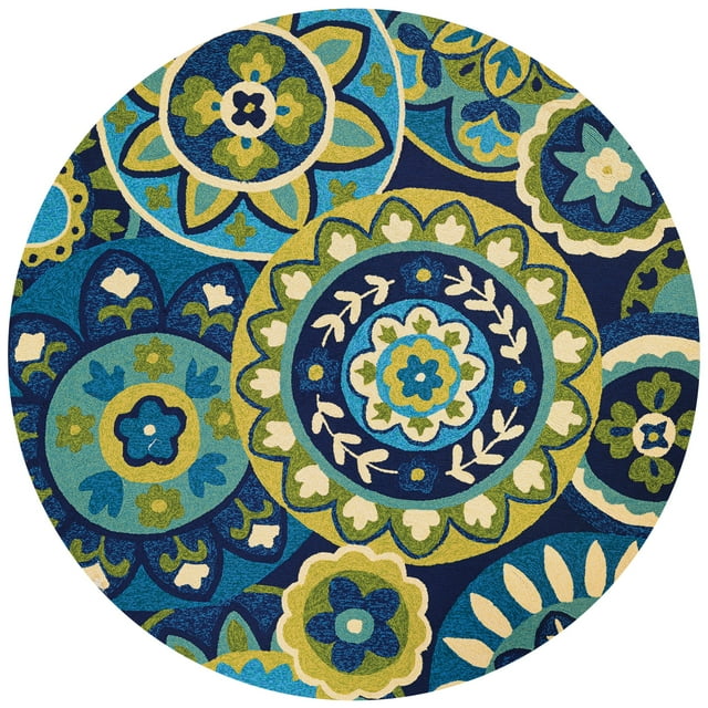 Couristan Covington Rip Tide Ocean-Green Indoor / Outdoor Area Rug, 7 ...