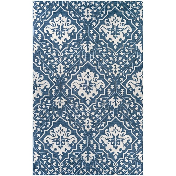 Couristan Crawford Contempo Garden Herring Blue Runner Rug