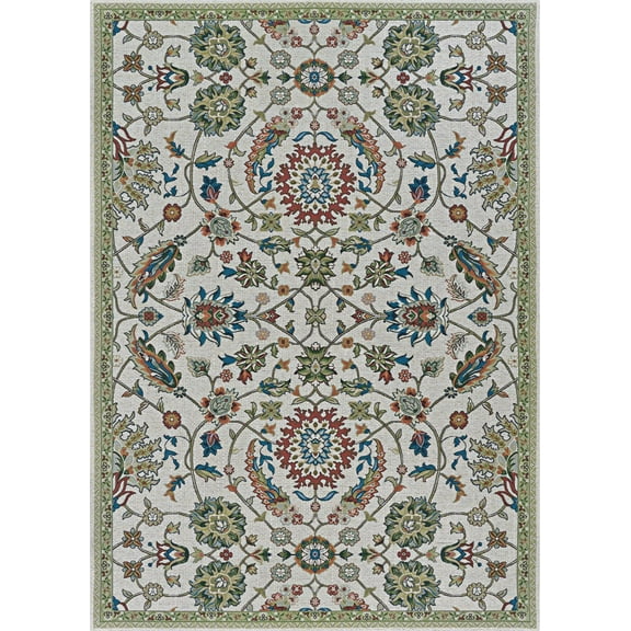 Couristan Dolce Flora Vines Indoor/ Outdoor Area Rug, Beige-Multi, 2'3" x 3'11"