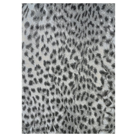 Couristan Dolce Lynx Indoor/Outdoor Area Rug, Ivory-Charcoal, 2'3" x 7'10" Runner