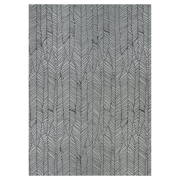Couristan Dolce Majorelle Indoor/Outdoor Area Rug, Silver-Black, 2'3" x 3'11"