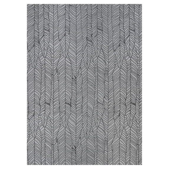 Couristan Dolce Majorelle Indoor/Outdoor Area Rug, Silver-Black, 2'3" x 7'10" Runner
