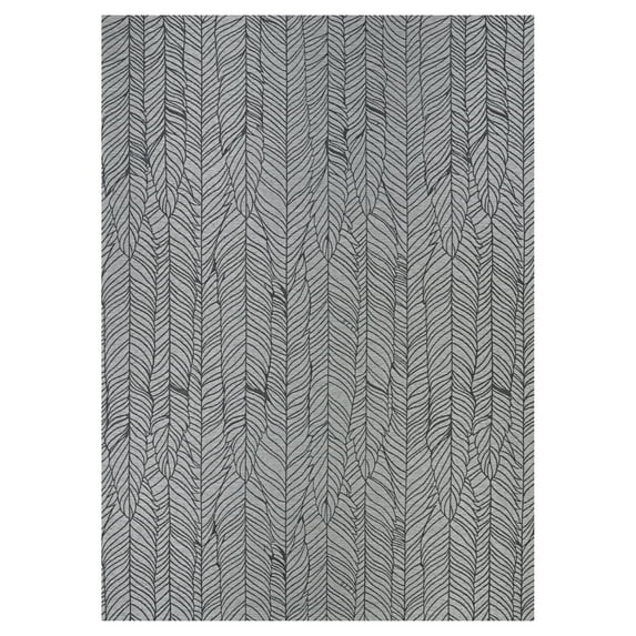 Couristan Dolce Majorelle Indoor/Outdoor Area Rug, Silver-Black, 8'1" x 11'2"