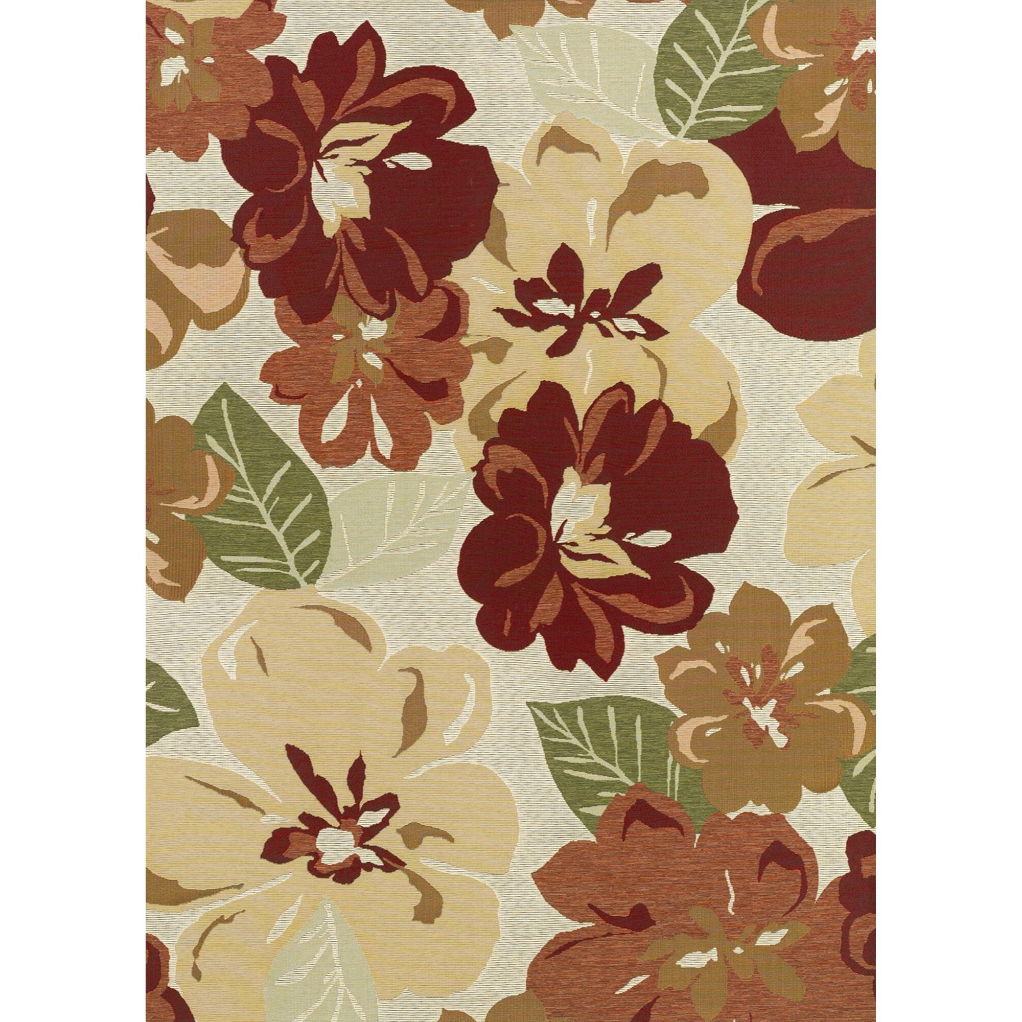 Couristan Dolce Novella Indoor/Outdoor Area Rug, 4' x 5'10", Rose Bud