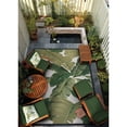 thumbnail image 1 of Couristan 5.25' x 7.5' Tropical Leaves Indoor Outdoor Area Throw Rug - Green and Cream, 1 of 7