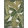thumbnail image 1 of Couristan Dolce Palm Lily 8'6" x 13' Hunter Green and Ivory Outdoor Rug, 1 of 10