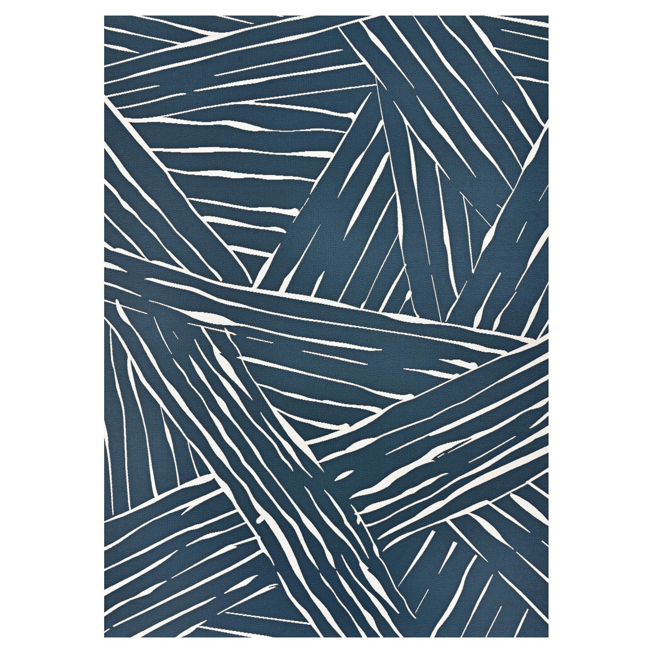 Couristan Dolce Parquet 5'3" x 7'6" Ink Indoor/Outdoor Rug