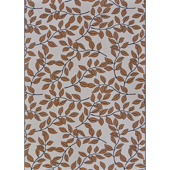 Couristan Dolce Summer Ivy 8'1" x 11'2" Ivory-Terracotta Indoor/Outdoor Rug