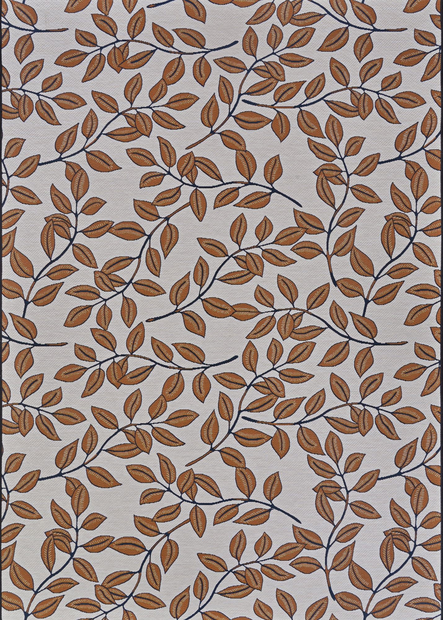 Couristan Dolce Summer Ivy Indoor/Outdoor Area Rug, Ivory-Terracotta, 2'3" x 7'10" Runner