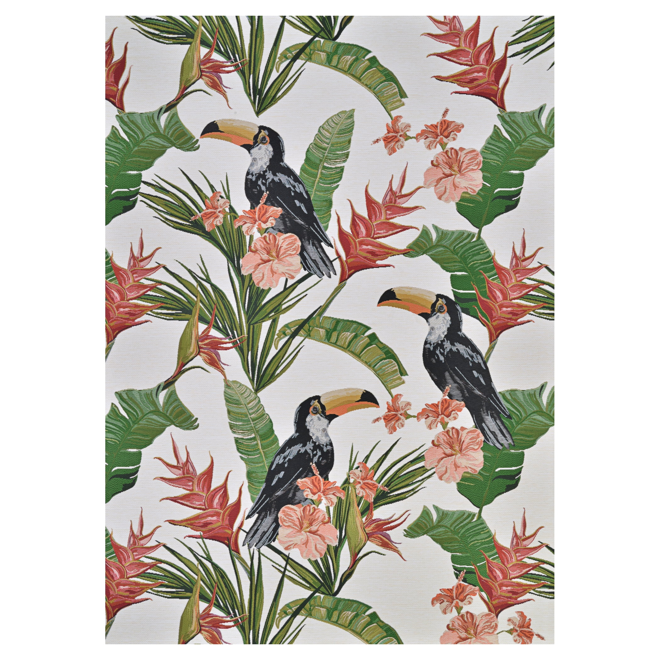 Couristan Dolce Toucans Indoor/Outdoor Area Rug, Ivory, 2'3" x 7'10" Runner