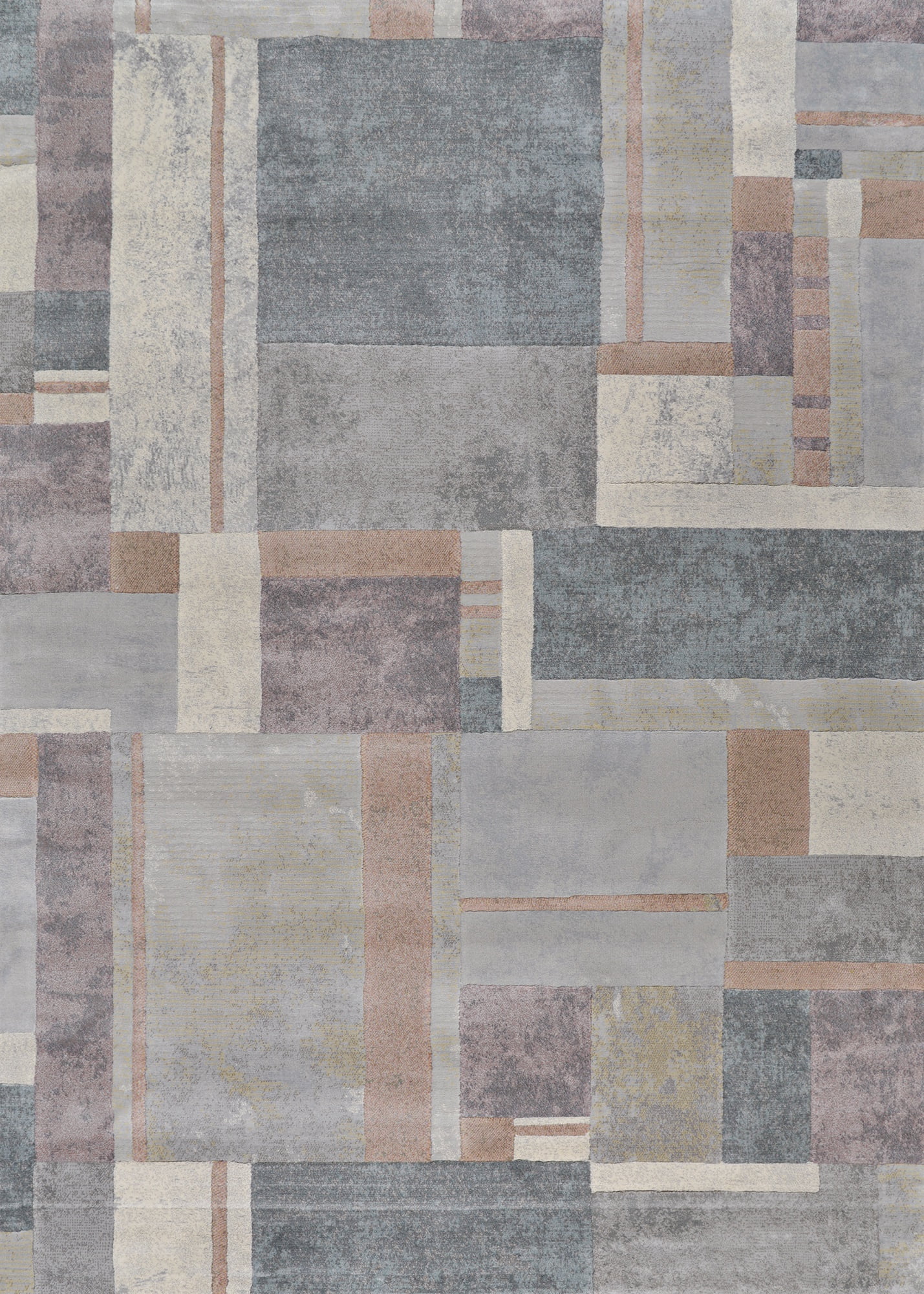 Couristan Easton Gambit Blocks 7'10" x 11'2" Stone-Multi Area Rug