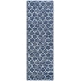thumbnail image 1 of Couristan Easton Ogee Area Rug, 2'7" x 7'10" Runner, Dusk Blue, 1 of 9