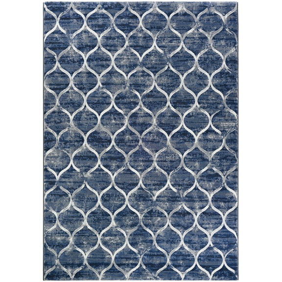 Couristan Easton Ogee Area Rug, 9'2" x 12'5", Dusk Blue