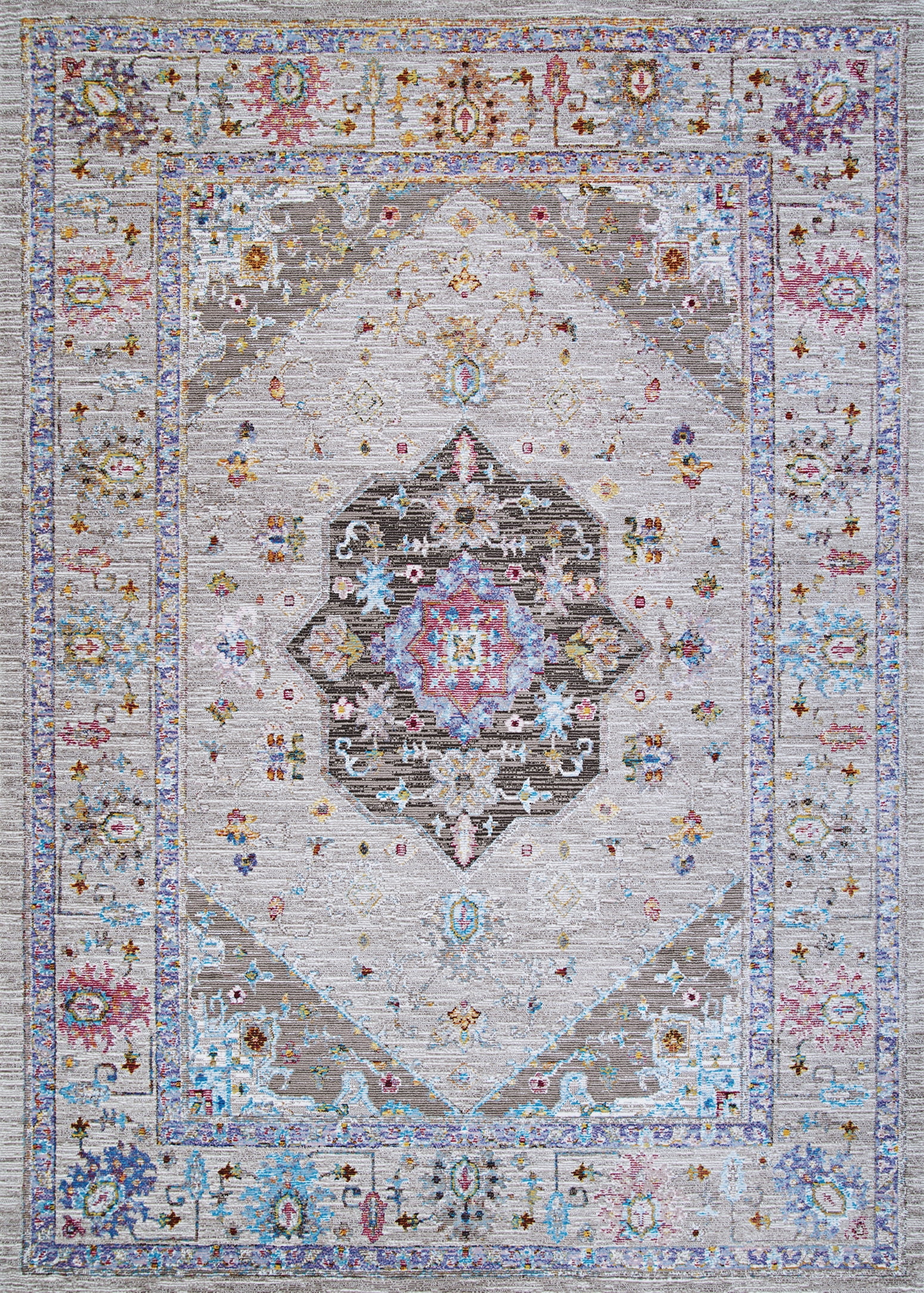 Gypsy Ivory Synthetic 5' x 7' Rectangular Area Rug