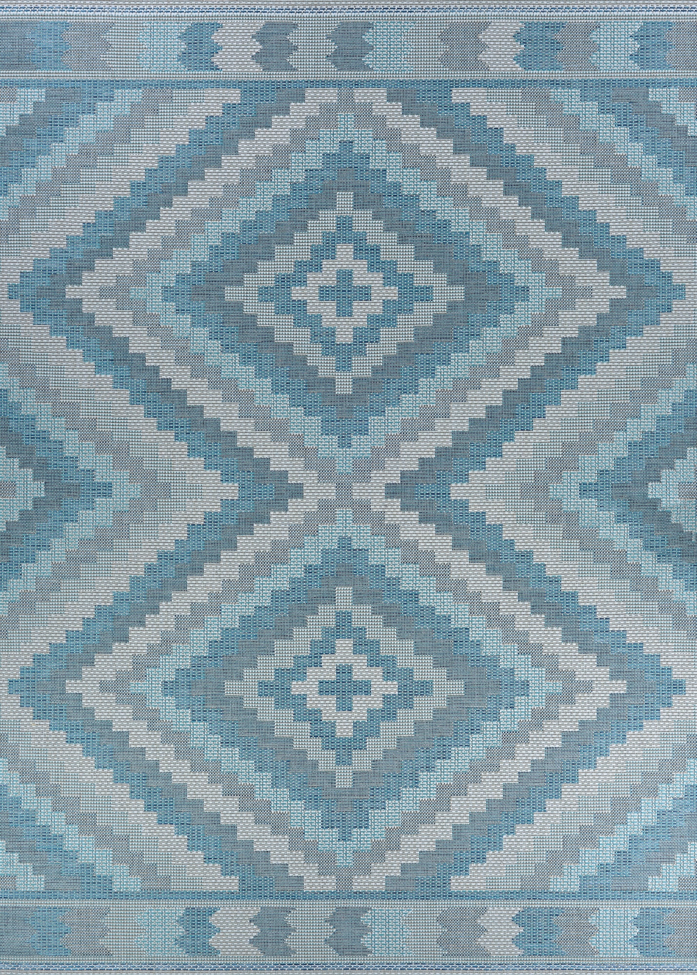 Tanzania Aztec-Inspired Light Synthetic Outdoor Rug, 3'9" x 5'5"