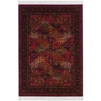Couristan Kashimar Imperial Baktiari Wool Area Rug, 2'2" x 9'3" Runner, Antique Red