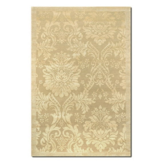couristan impressions antique damask gold/ivory rug-4 x 6 ft.