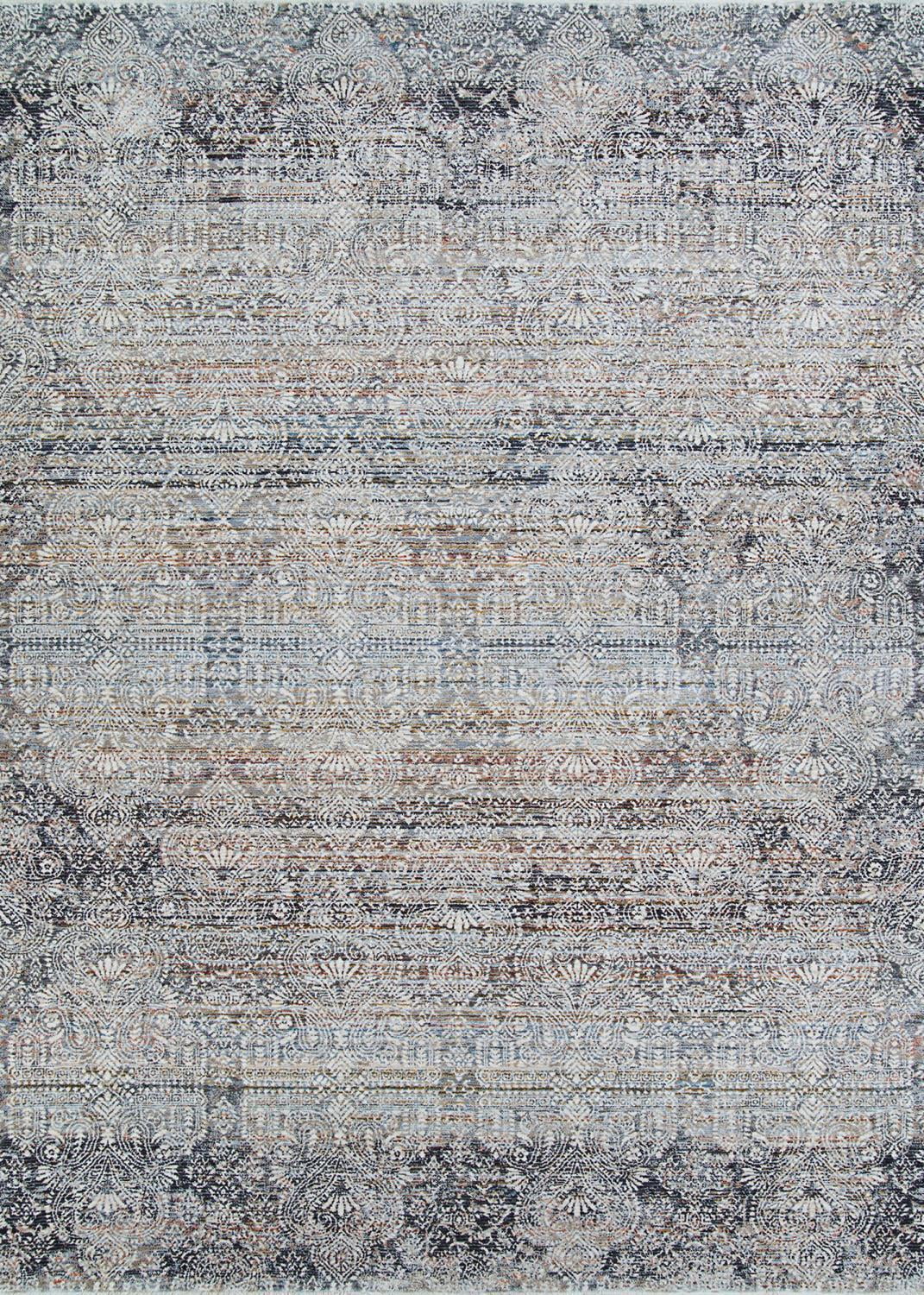 Couristan Luxor Barocco Antique Beige-Pewter Runner Rug, 2'2" x 8'11" Runner