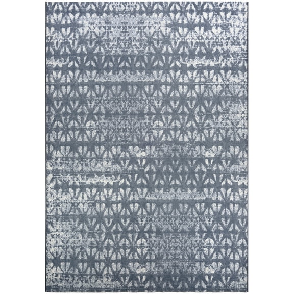 Couristan Marina Grisaille Area Rug, 5'3" x 7'6", Confederate Grey-Ivory