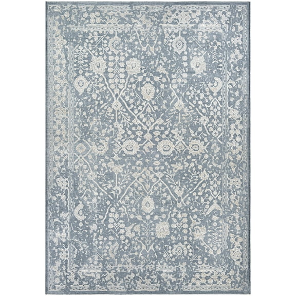 Couristan Marina Lillian, Slate Blue-Oyster Rug, Multiple Sizes