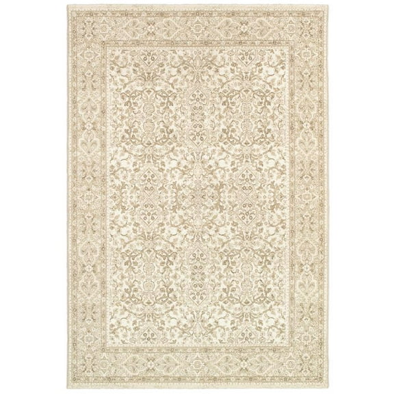 Couristan Marina St. Tropez Area Rug, 5'3" x 7'6", Champagne-Pearl