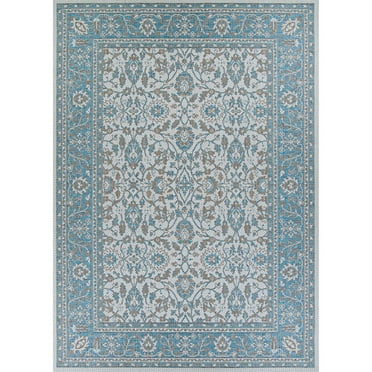 Couristan Marseille Carmoux Indoor/Outdoor Area Rug, 5'3" x 7'6", Azure