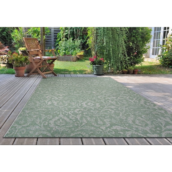 Couristan Marseille St. Marcel Indoor/Outdoor Area Rug, 2'3" x 11'9" Runner, Vert