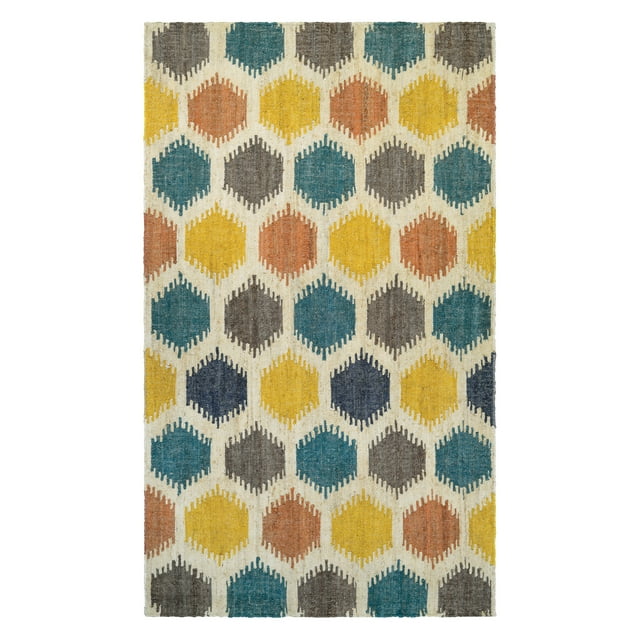 Couristan Mesquite 7'10" x 10'10" Rectangle Area Rugs in Linen/Ocean/Corn