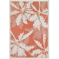 thumbnail image 1 of Couristan Monaco Coastal Flora Indoor / Outdoor Area Rug, Ivory-Orange, 3'9" x 5'5", 1 of 6