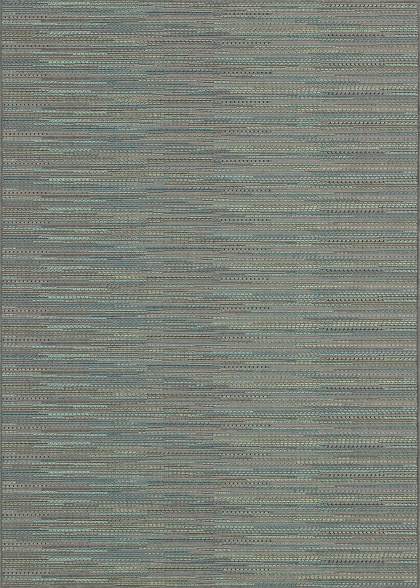 Monaco Transitional Blue Stripe Synthetic 2' x 3' Area Rug