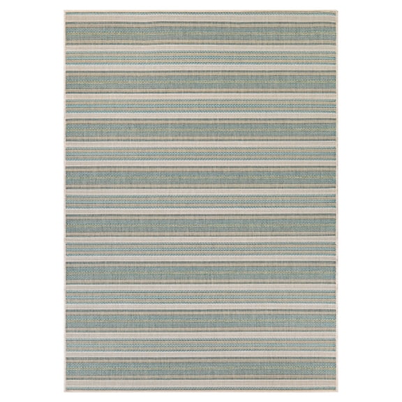 Couristan Monaco Marbella Indoor / Outdoor Area Rug, Blue Mist-Ivory, 2'3" x 7'10" Runner