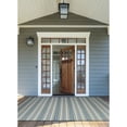 thumbnail image 1 of Couristan 7.5' x 10.75' Striped Geometric Indoor Outdoor Area Throw Rug - Blue and Ivory, 1 of 4