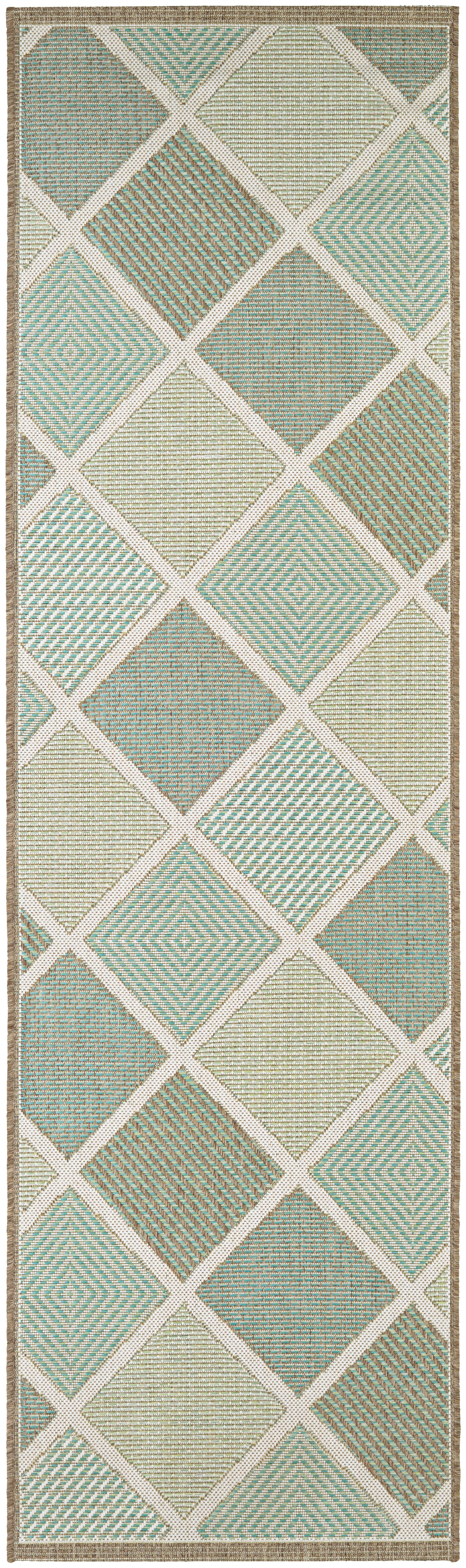 Couristan Monaco Meridian Indoor / Outdoor Area Rug, Multicolor, 2'3" x 11'9" Runner