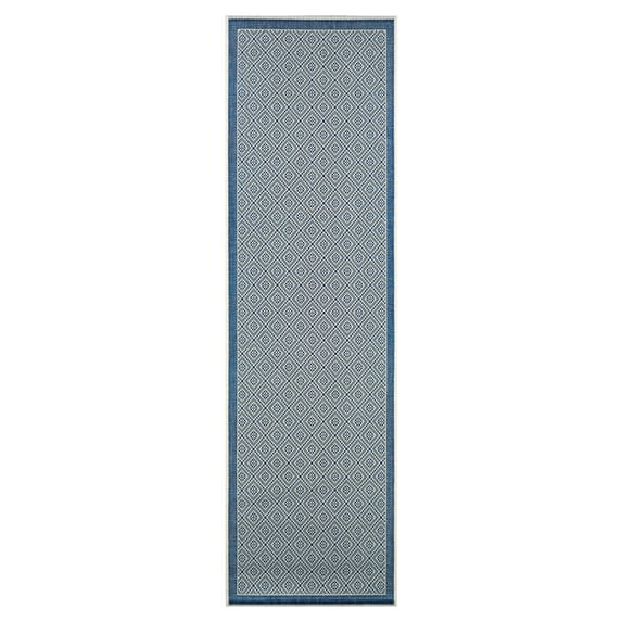 Couristan Monaco Sea Pier Area Rug, 2'3" x 7'10" Runner, Sand-Azure