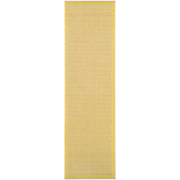 Couristan Monaco Sea Pier Area Rug, 2'3" x 7'10" Runner, Sand-Lemon