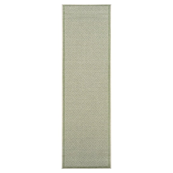 Couristan Monaco Sea Pier Area Rug, 2'3" x 7'10" Runner, Sand-Sea Mist