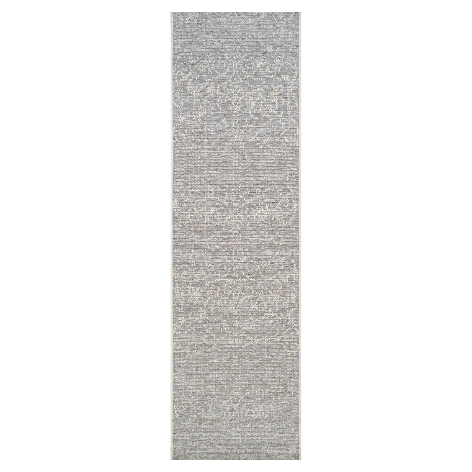 Monaco Cocoa Natural 2'3" x 11'9" Geometric Outdoor Runner Rug