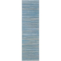 Couristan Monte Carlo Coastal Breeze 2'3" x 11'9" Runner Ocean and Champagne Outdoor Rug