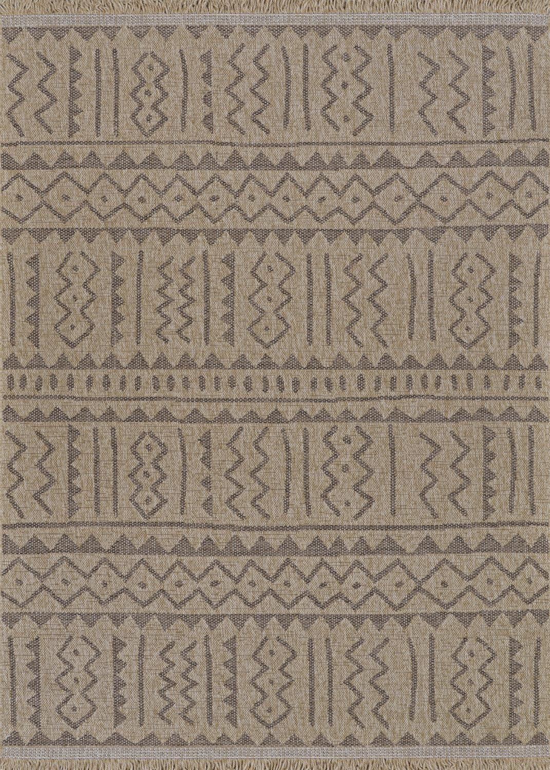 Couristan Naturalistic Moroccan Indoor/ Outdoor Area Rug, Natural-Brown, 7'10" Round