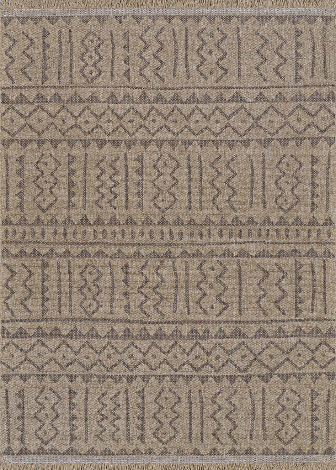 Couristan Naturalistic Moroccan Indoor/ Outdoor Area Rug, Natural-Brown, 7'10" x 10'