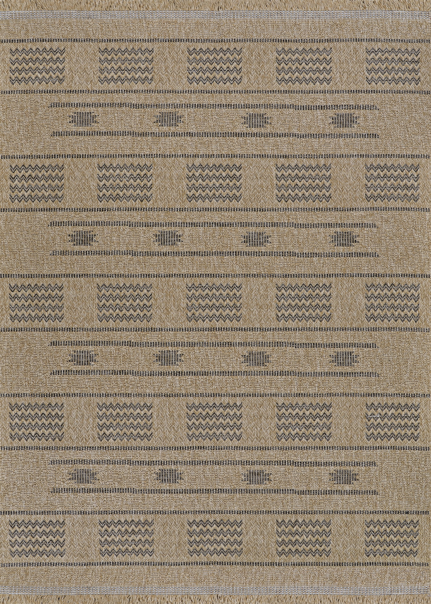 Gray Flat Woven Synthetic 5' x 7' Area Rug
