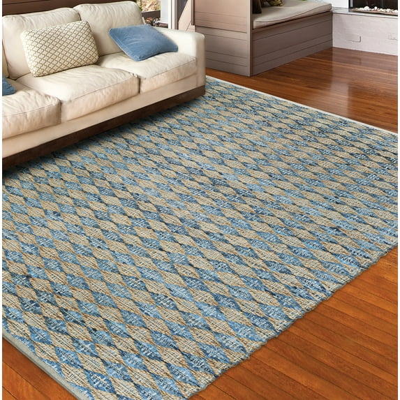 Couristan Nature's Elements Nautical Ripples Area Rug, 5' x 8', Wheat-Denim