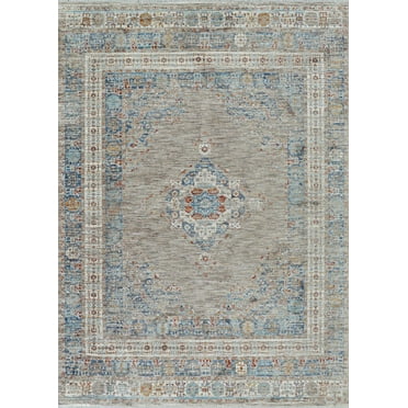 Couristan Nostalgia Hamadan Area Rug, Tawny-Denim, 5'3" x 7'6"
