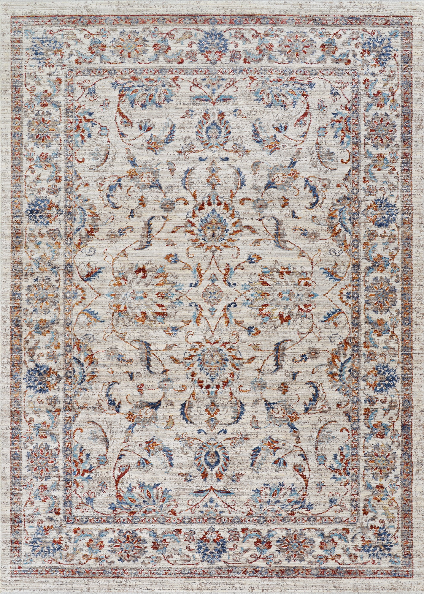 Antique Cream Persian-Inspired 8' x 10' Handmade Area Rug