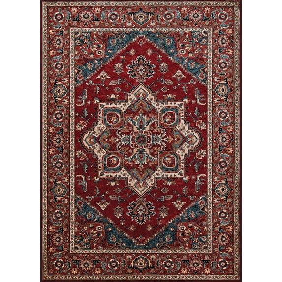Couristan Old World Classics Antique Mashad Wool Area Rug, 6'6" x 9'10", Antique Red