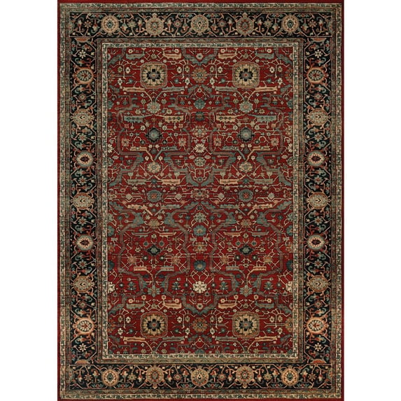 Couristan Old World Classics Joshagan Wool Area Rug, 6'6" x 9'10", Rust-Navy