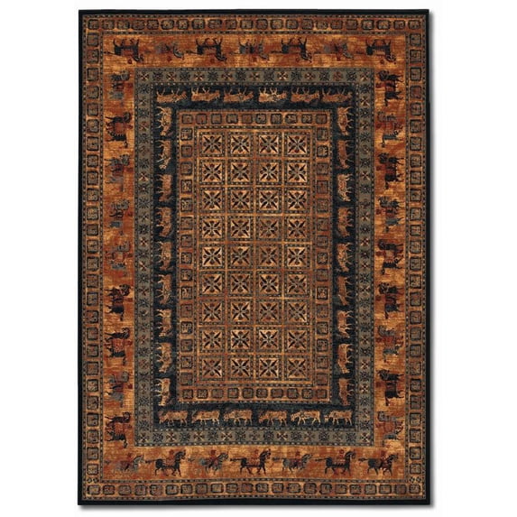 Couristan Old World Classics Pazyrk Wool Area Rug, 7'10" x 11'2", Burnished Rust