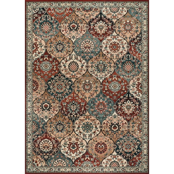 Couristan Old World Classics Royal Baktiari Wool Area Rug, Antique Red, 2'2" x 8'11" Runner